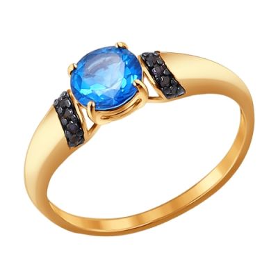 Кольцо с топазом Swarovski