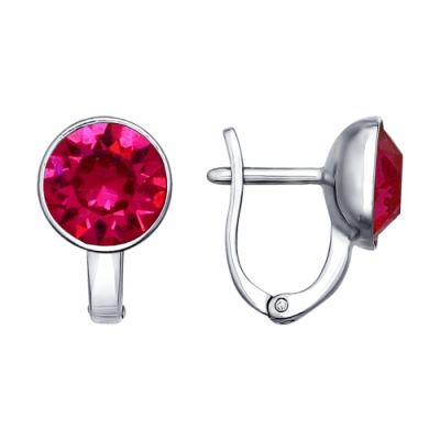 Серьги из серебра с кристаллами swarovski