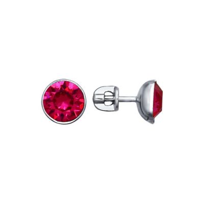Серьги-гвоздики с кристаллами swarovski