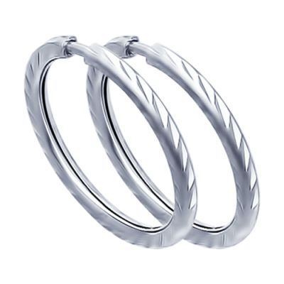 Серьги конго из серебра