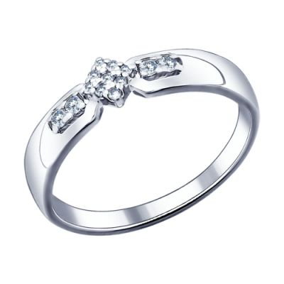 Серебряное кольцо с фианитами