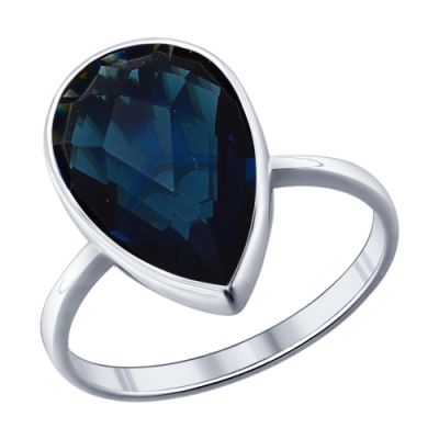 Серебряное кольцо с крупной вставкой