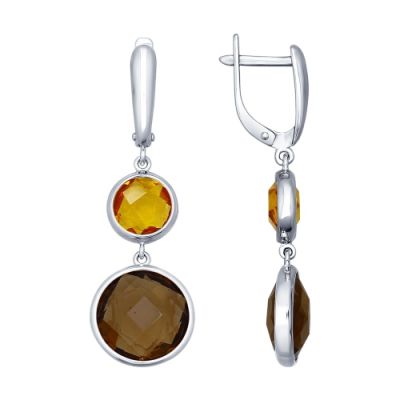 Серьги из серебра «Пляжный сезон»
