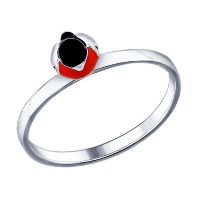 Серебряное кольцо «Снегирь»