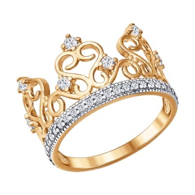 Золотое кольцо в виде короны