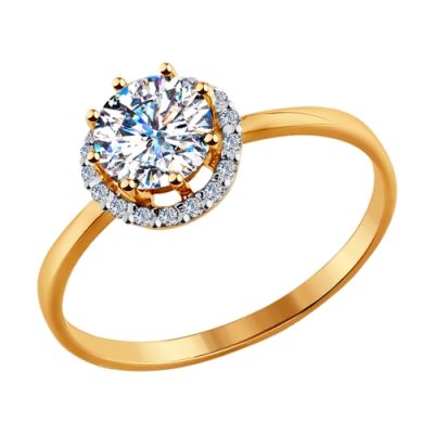 Кольцо из золота со Swarovski Zirconia