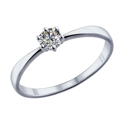 Серебряное кольцо с фианитом
