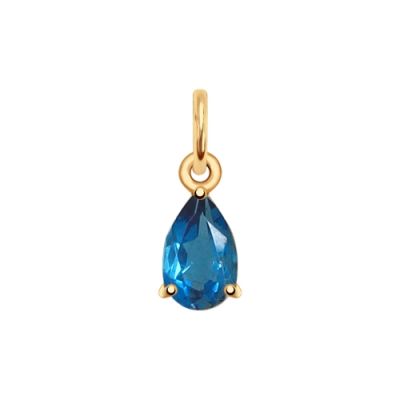Золотая подвеска с топазом London blue