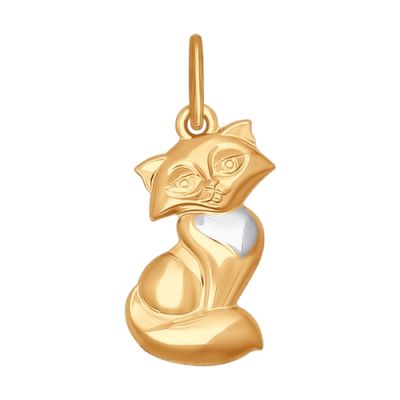 Золотая подвеска «Кошка»