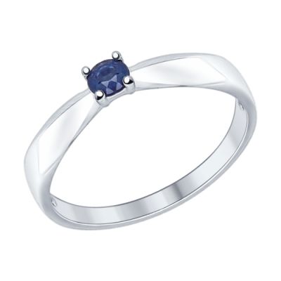 Серебряное кольцо с сапфиром
